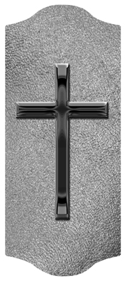 DARAY-C-510-BK-SH-SL Black Single Cross Shimmer Silver